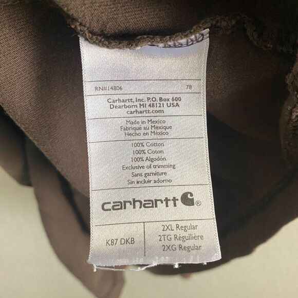 Carhartt Original Fit Chest Pocket Distressed Paint T-Shirt Work Farm Chore 2XL - Picture 4 of 4